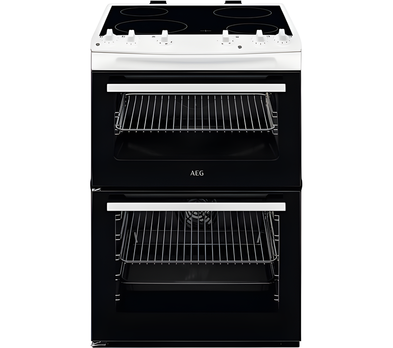 AEG CCX6501ACW - White 60cm Electric Ceramic Cooker - 77L Main/39L Second Oven - A Energy