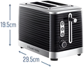 Russell Hobbs 24371 - Black 2 Slice Toaster - Extra Wide Slots - 1050W - Black