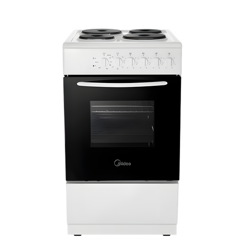 Midea MFO20DME4H109-WH - White 50cm Freestanding Electric Cooker - Sealed Plates - A Energy