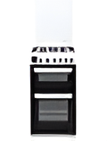 Teknix TKGD50W - White 50cm Freestanding Gas Cooker - Double Oven & Grill, 4 Burner Hob - A+ Energy