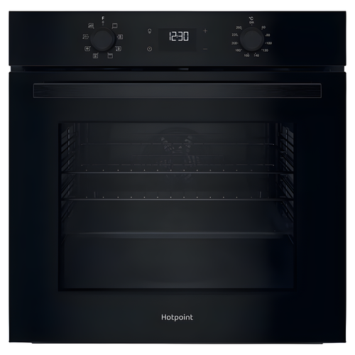 Hotpoint HO455CBUK - Black Single Oven - 71L - A Energy Rating