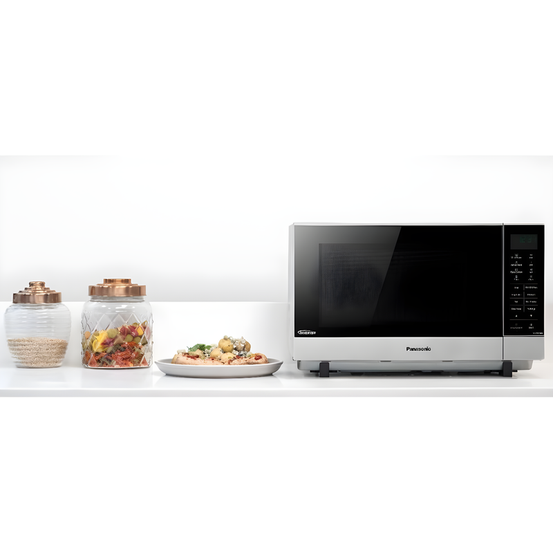 Panasonic NN-SF464MBPQ - Stainless Steel 27L Flatbed Microwave - 1000W - A energy