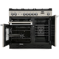 Rangemaster Professional Plus PROP100DFFCY/C - Cranberry/Chrome Dual Fuel Range Cooker - 73L+82L - A Rated