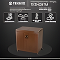 Teknix TK2HOSTM - Mahogany Warming Drawer Hostess Trolley - 4.8L Capacity - 360W