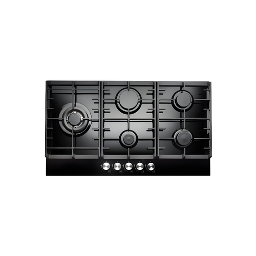 Teknix SCGH91B - Black 5 Zone Gas Hob