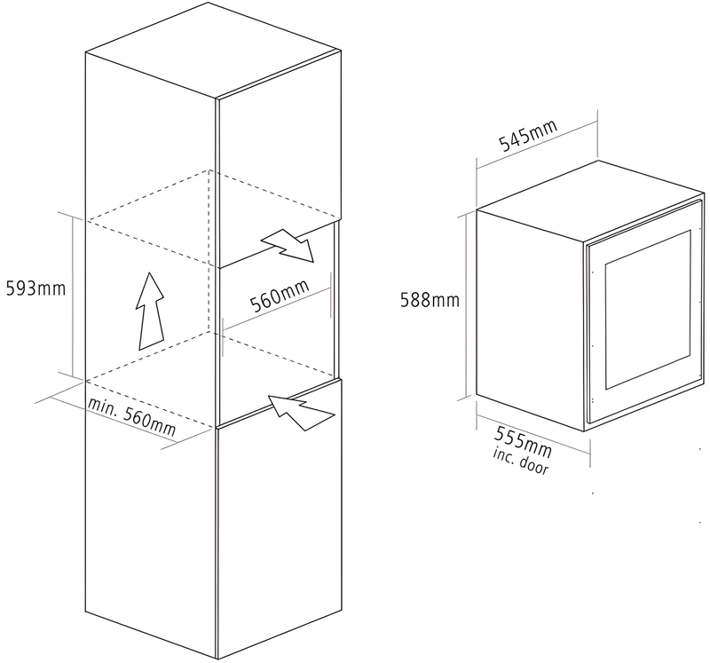 Caple WC6130 - Integrated Wine Cooler - 23 Bottles - G Energy Rated
