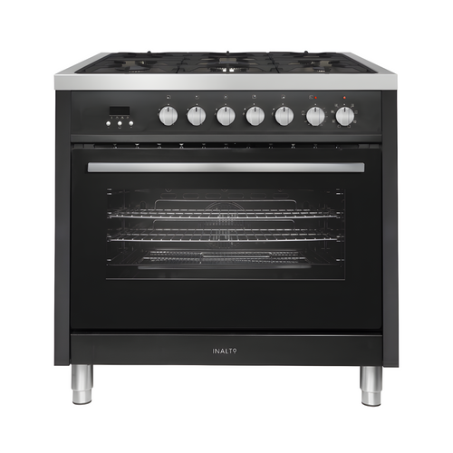 Inalto IR90DFB - Black Range Cooker - 63L - A Energy