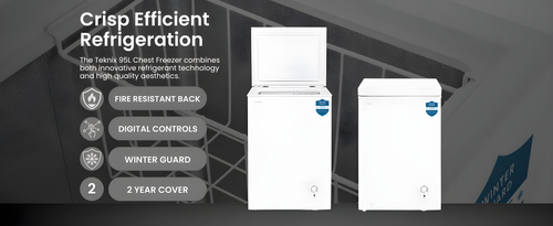 Teknix CH97 - White Chest Freezer - 95L Capacity - E energy