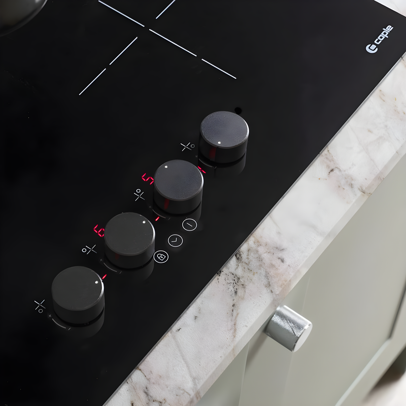 Caple C8400i - Black 59cm Induction Hob - 4 Zones - Dial Control