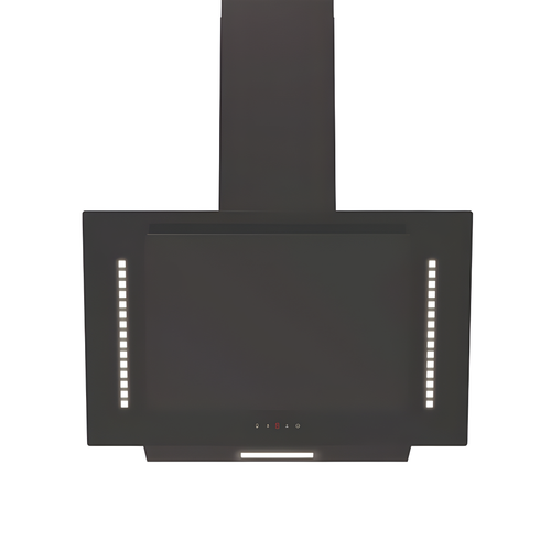 Cata UBARUNW6 - Black 60cm Glass Cooker Hood - 400m³/hr - B Energy