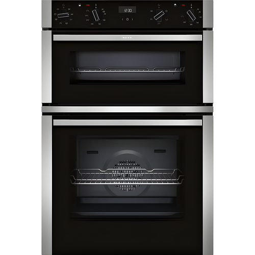 Neff U1ACE2AN3B - Stainless Steel Built-in Double Oven - 71L - B Energy Rating