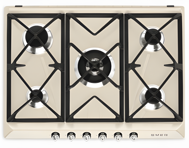 Smeg SR975PGH - Cream 5 Zone Gas Hob