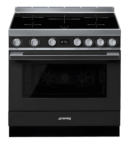 Smeg CPF9IPAN - Black 5 Zone Electric Cooker - A+ energy