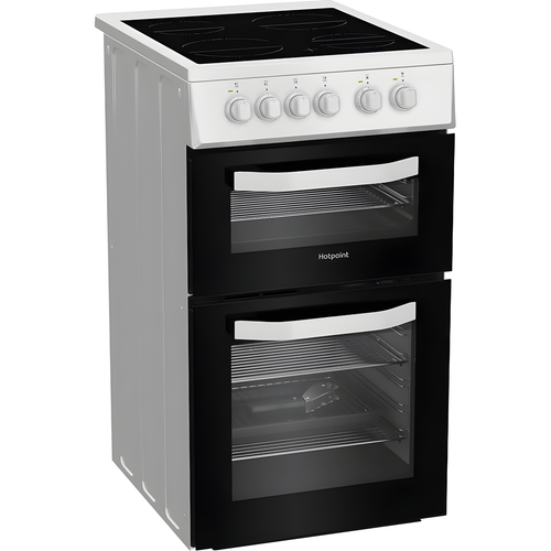 Hotpoint HTE5VCW - White Electric Cooker - 63L Capacity - A Energy Rating