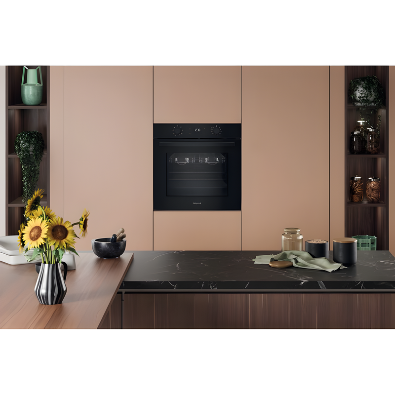 Hotpoint HO 455HZ B UK - Black Built-In Single Oven - 71L Multifunction - A Energy