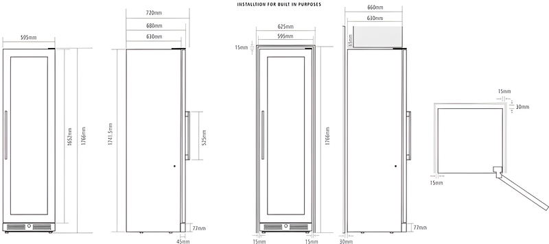 Caple WF1553BG - Black 111 Bottle Capacity Wine Cooler - G energy