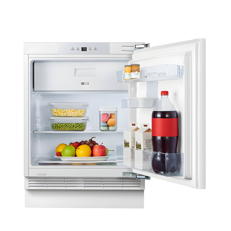 Teknix BITHUR4 - White Under Counter Fridge - 138L with Ice Box - E Energy Rating