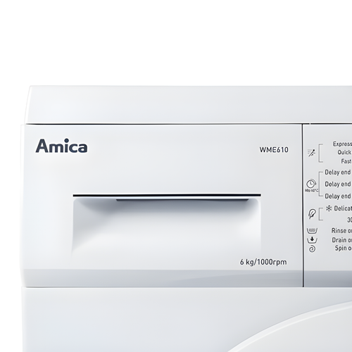Amica WME610 - White Freestanding 6KG Washing Machine - 1000 RPM - E energy