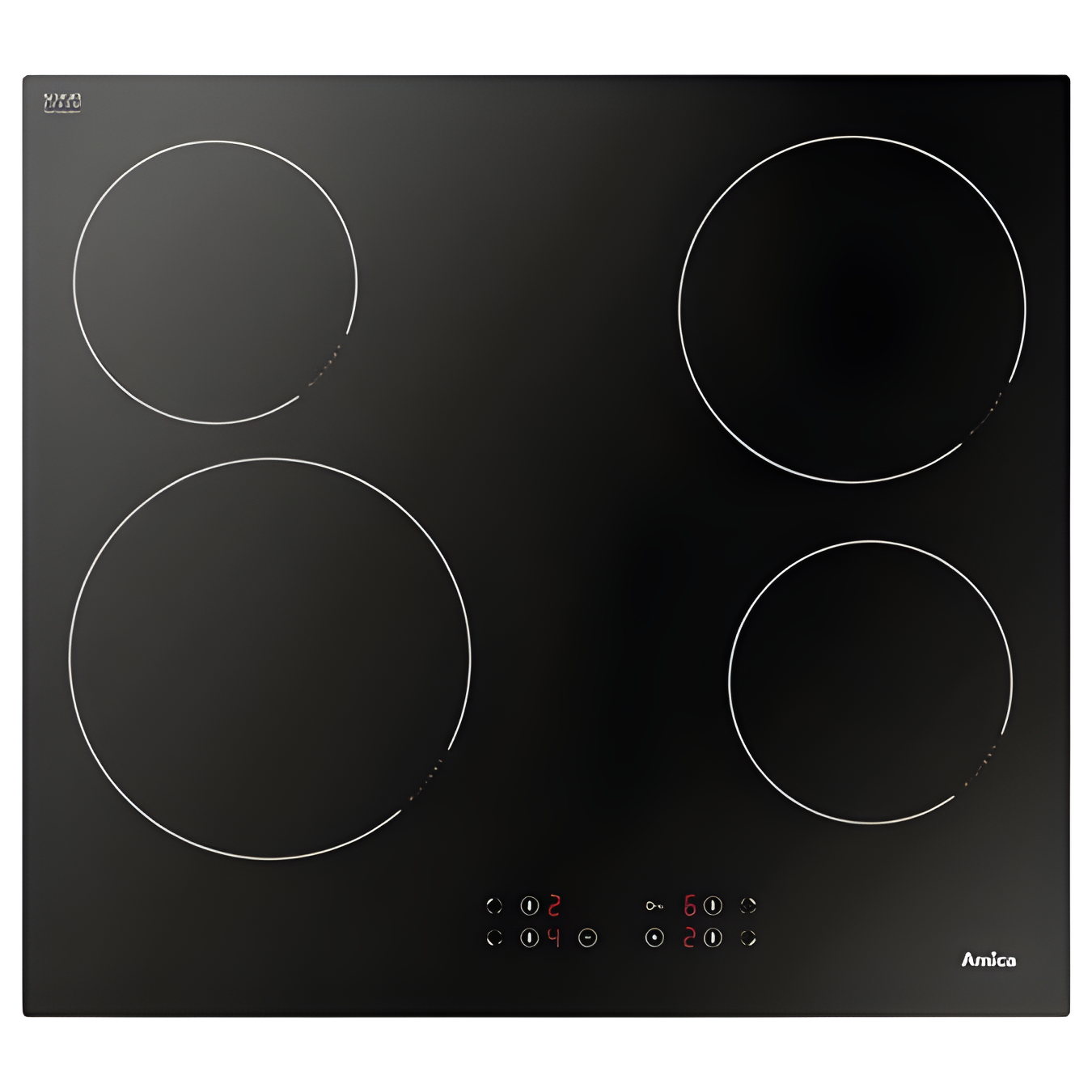 Amica ACH6420FR - Black 4 Zone Ceramic Hob