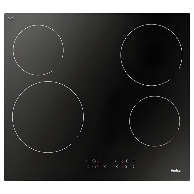 Amica ACH6420FR - Black 4 Zone Ceramic Hob