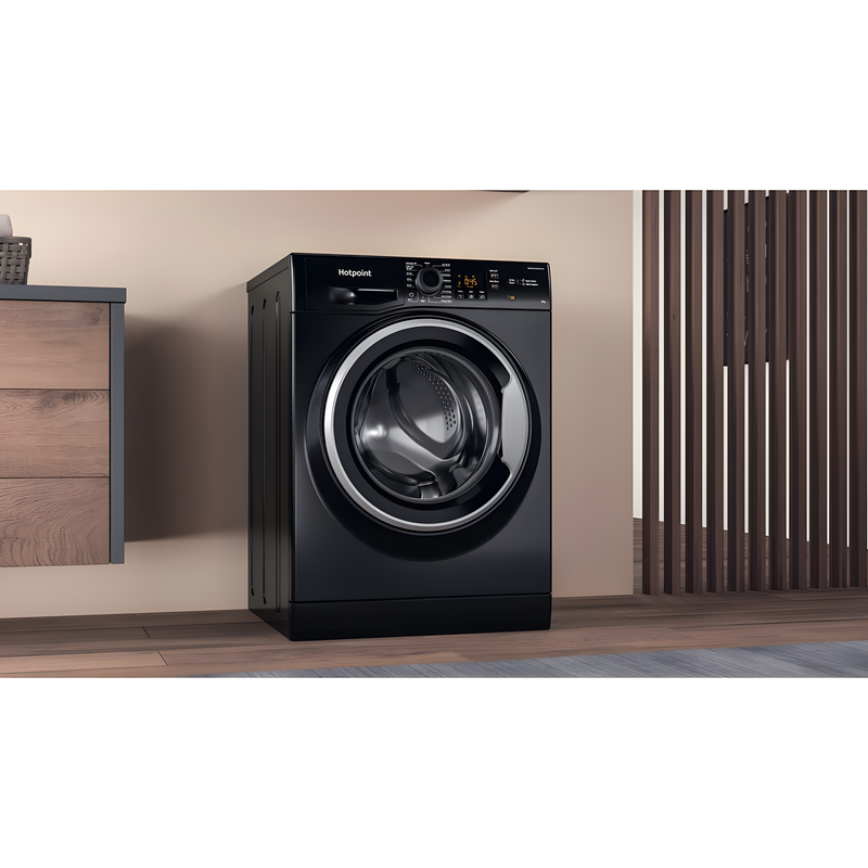 Hotpoint NSWM 864C BS UK N - Black Washing Machine - B energy