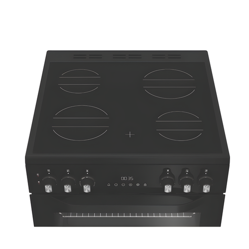 Hotpoint HTE6VDCB1 - Black Electric Cooker - 75L Capacity - A Energy