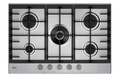 Hoover HGH75WC3X - Stainless Steel 75cm Gas Hob - 5 Burners - 4kW Wok Burner