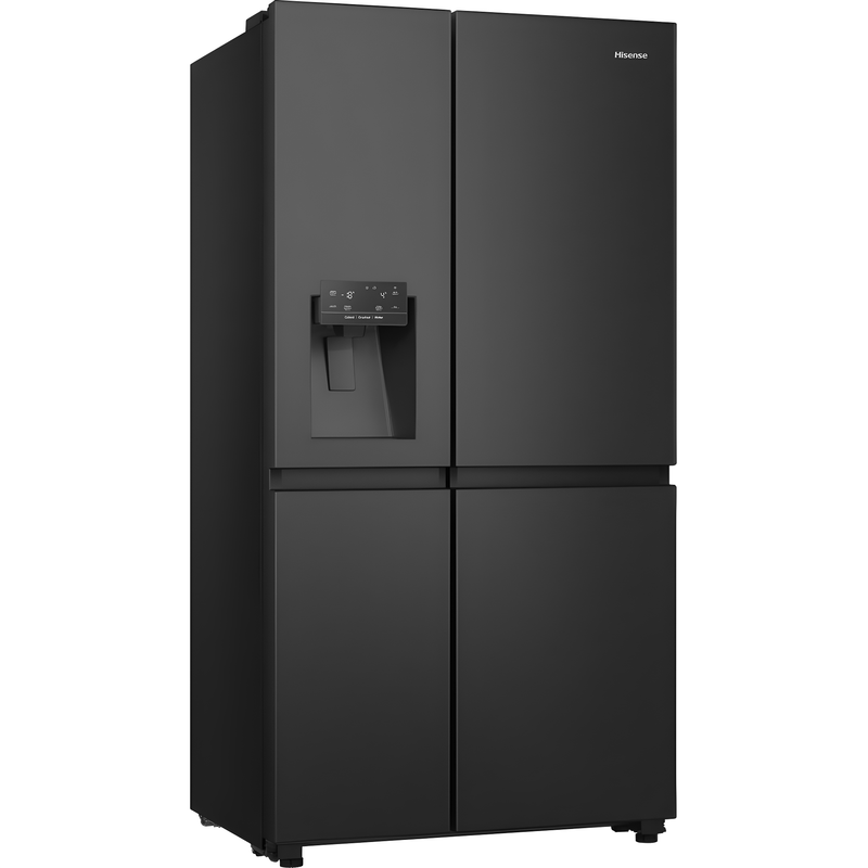 Hisense RS818N4TFE - Black American Fridge Freezer - 632L - E Energy Rating