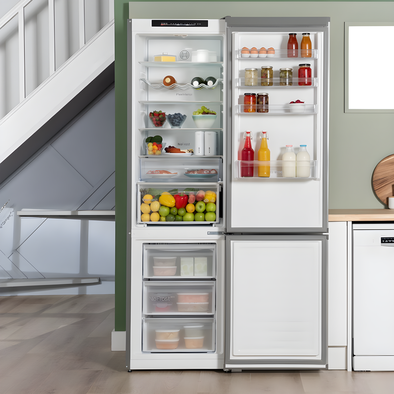 Bosch KGN392LDFG - Silver Freestanding 70/30 Frost Free Fridge Freezer - D energy