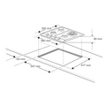 Rangemaster RMB60HPNGFSS - Stainless steel 4 Zone Gas Hob