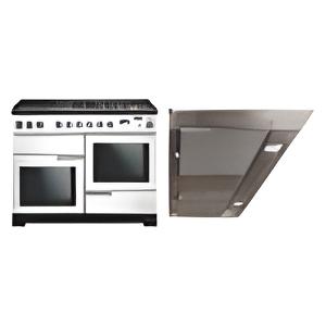 Rangemaster PDL110DFFWH/C - White Range Cooker - 146L Dual Fuel - A Rated