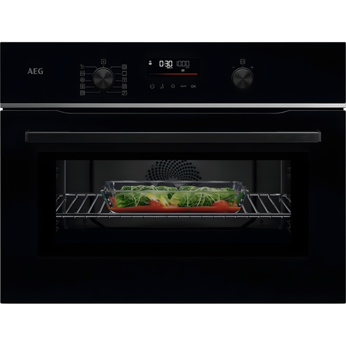 AEG TK6NK501B - Black Single Oven - 44L Compact Microwave Combination