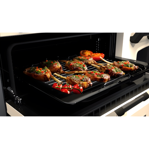 Rangemaster CLO110DFPPCR/CM1 - Pale Cream 110cm Dual Fuel Range Cooker - 6 Zone Gas Hob - A Energy