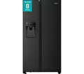 HISENSE RS694N4TFE - Black Stainless Steel American Fridge Freezer - 562L - E Energy Rating