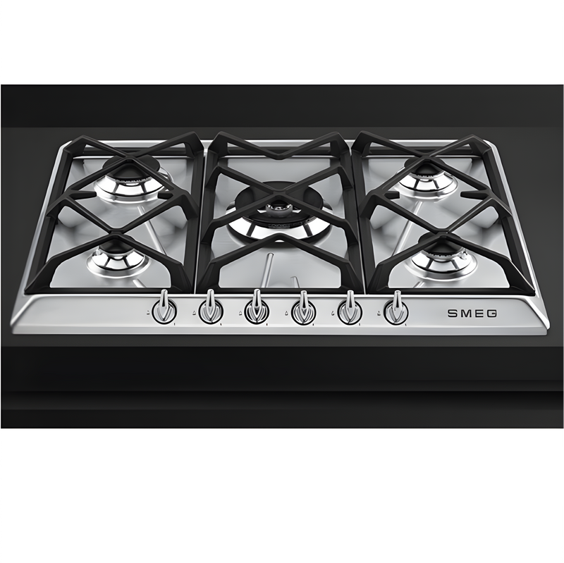 Smeg SR975XGH - Stainless steel 5 Zone Gas Hob