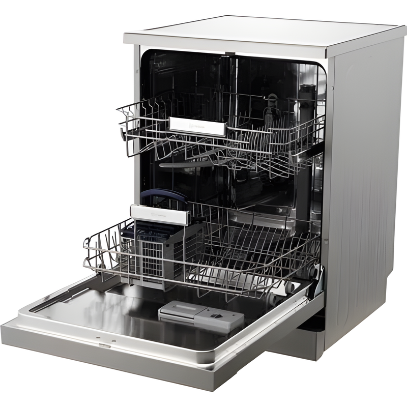 Indesit IN2FE13CNO7SUK - Silver Freestanding Dishwasher - 13 Place Settings - E Energy