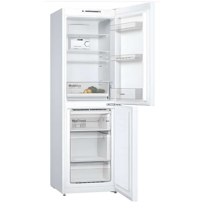 Bosch KGN34NWEAG - White Freestanding 50/50 Frost Free Fridge Freezer - E energy