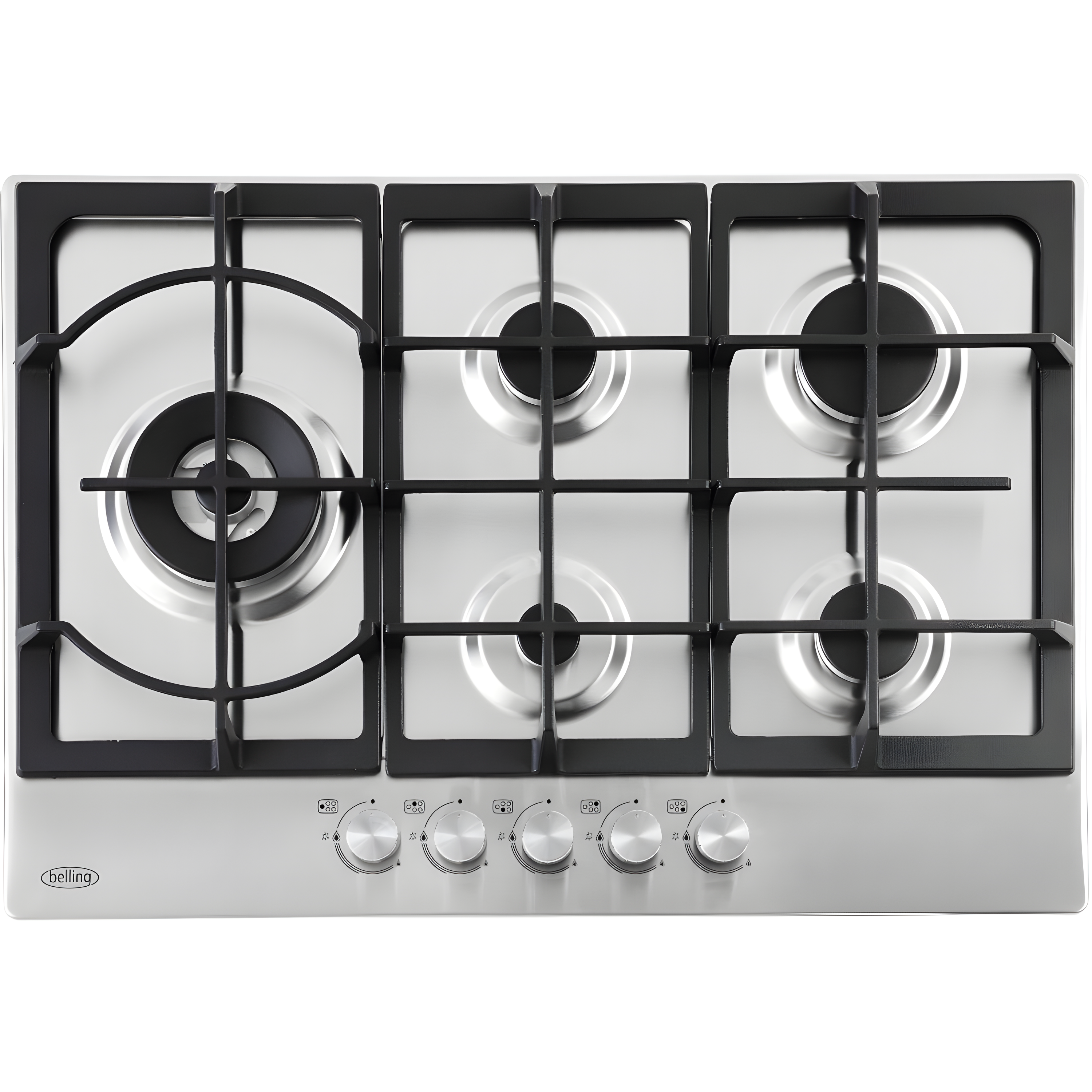 Belling 75cm 5 Burner Gas Hob - Stainless Steel