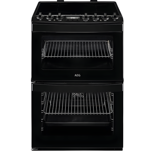 AEG CIB6743ACB - Black Induction Electric Cooker with Double Oven - 73/39 L - A Energy Rating