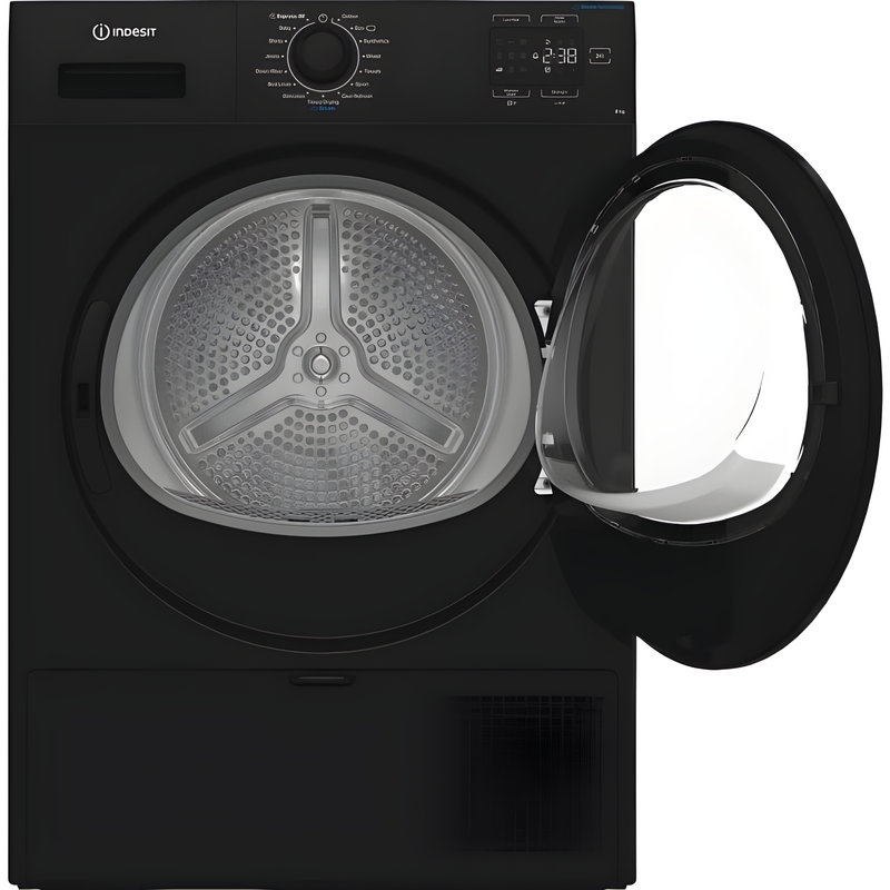 Indesit C YSD 82D BB UK - Black 8KG Heat Pump Tumble Dryer - A+ Energy