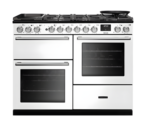Rangemaster Nexus 110 NEXO110DFPWHT/CM1 - White Dual Fuel Range Cooker - 7 Zone Hob - A Energy