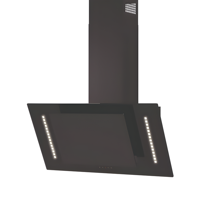 Cata UBARUNW7 - Black 70cm Glass Cooker Hood - 400m³/hr - B Energy