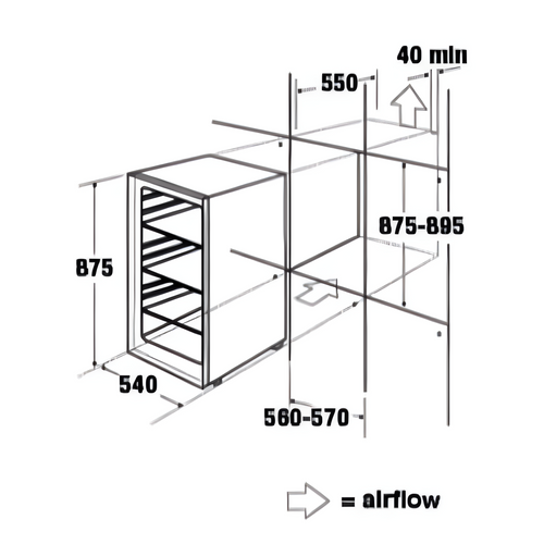CDA FW422 - White Larder Fridge - F energy