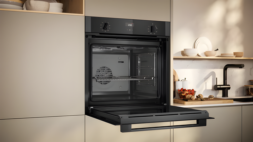 Neff B1ACE4AG3B - Black/Graphite Single Oven - 71L Built-In - A+ Energy