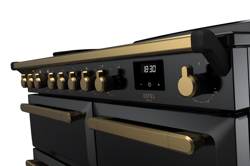 Rangemaster ESDL100EIPGBL/AB1 Estel Deluxe 100cm Induction Black/Antique Brass