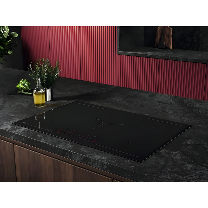 AEG SK85IM0XFB - Black 80cm Induction Hob - Double Bridge - 5 Zones