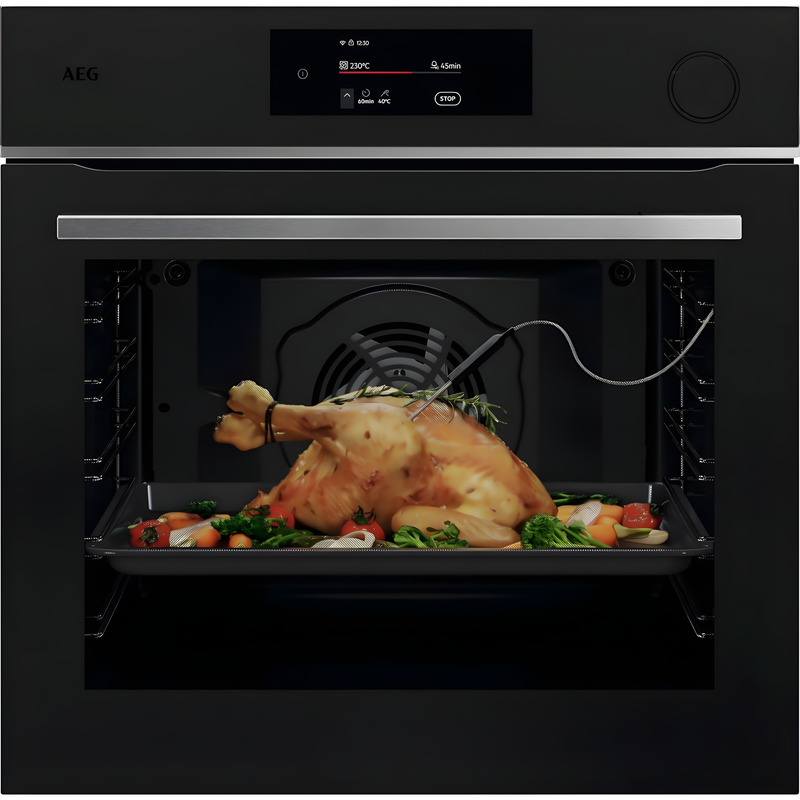 AEG TR7PB731ST - Black Built-In Single Oven - 72L - A++ Energy