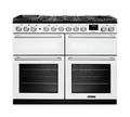 Rangemaster Nexus 110 NEXB110DFPWHT/CM1 - White Dual Fuel Range Cooker - 7 Zone Gas Hob - A/A Energy