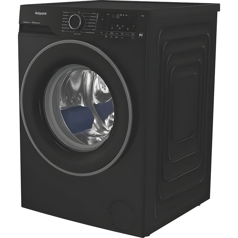 Hotpoint HB123WBCAREUK - Black 12KG Washing Machine - 1400 RPM - A energy