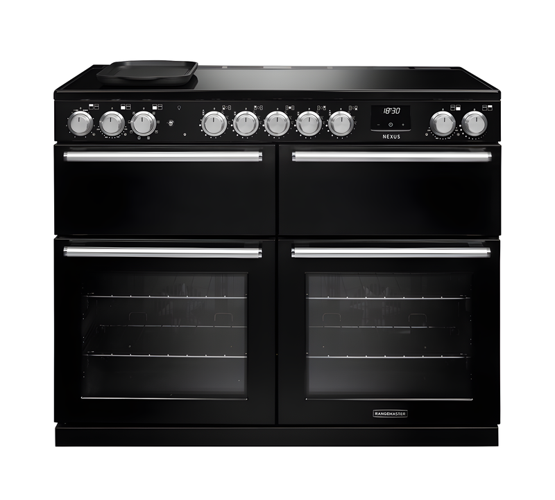 Rangemaster Nexus 110 - Gloss Black Range Cooker - Induction - A Energy